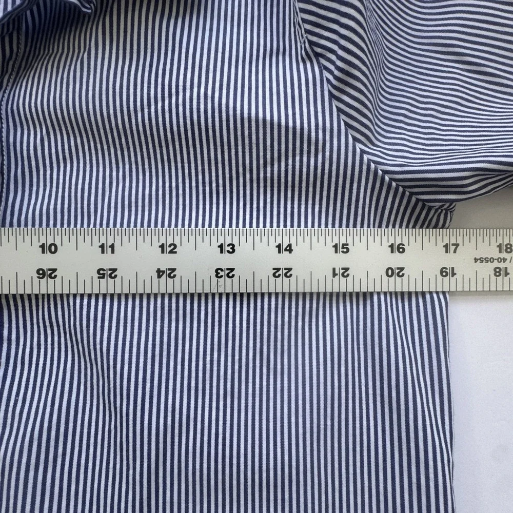 J Crew Striped Button Front Tunic Shirt Womens XXS Blue White Cotton Nautical